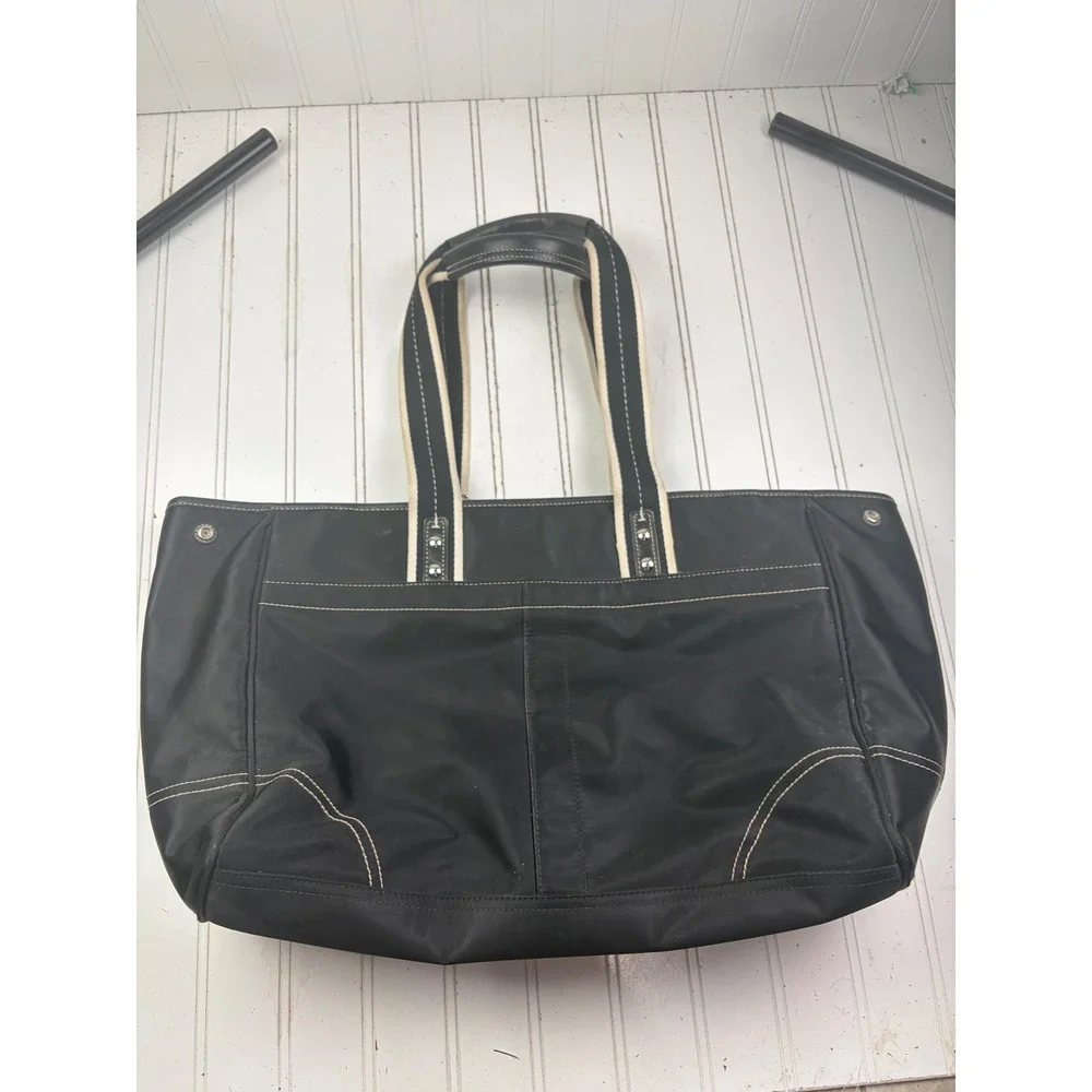 Coach Vintage Y2K Hamptons Weekend Nylon Black Shoulder Bag Purse